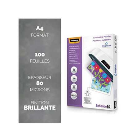 PACK DE 100 POCHETTES IMAGELAST A4 80 MICRONS