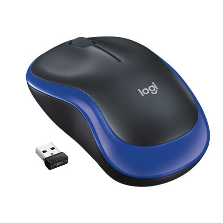 SOURIS SANS FIL M185 BLEU/NOIR