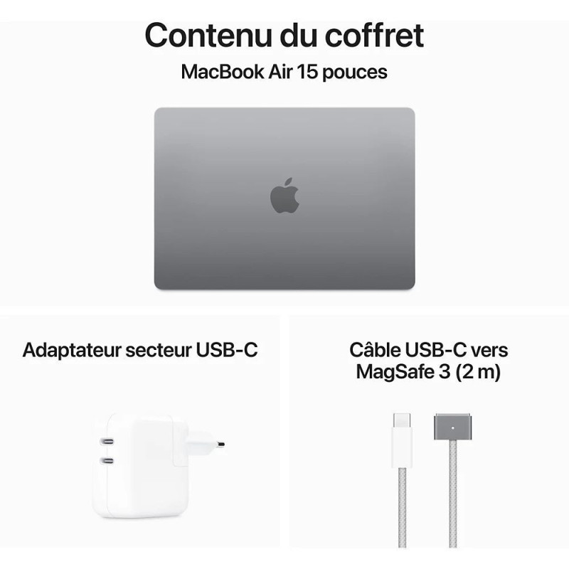 MACBOOK AIR M3 15'' 24 GO 512 GO GRIS SIDERAL 2024