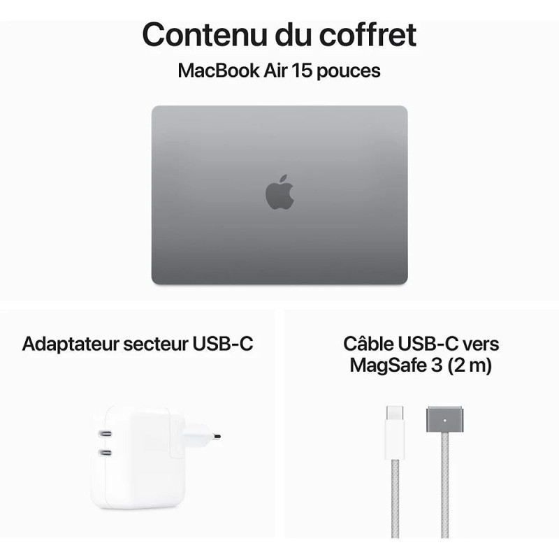 MACBOOK AIR M3 15'' 24 GO 512 GO GRIS SIDERAL 2024