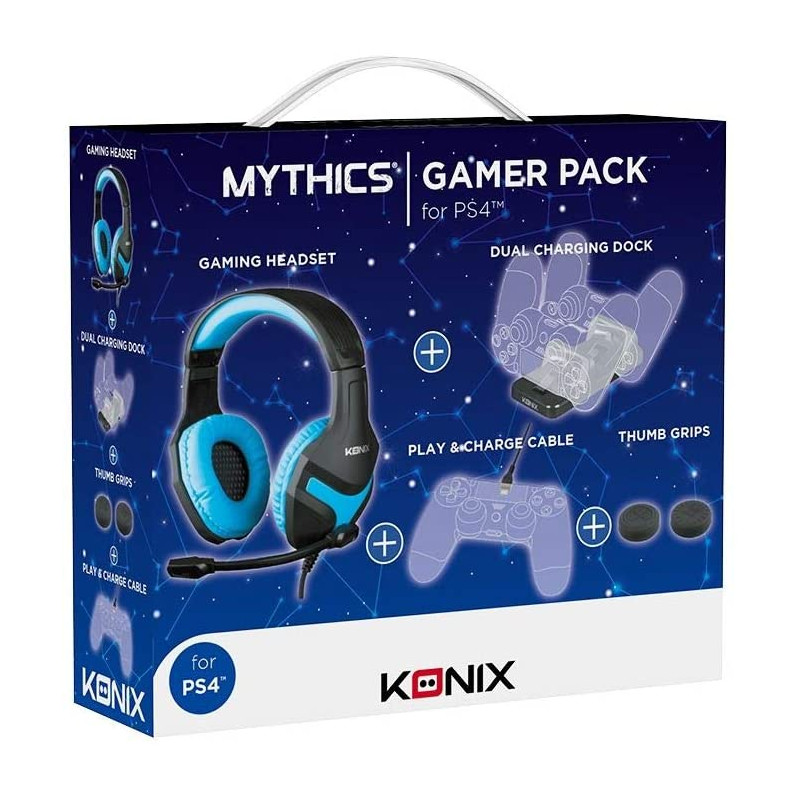 PS4 BLACK AND BLUE GAMER PACK