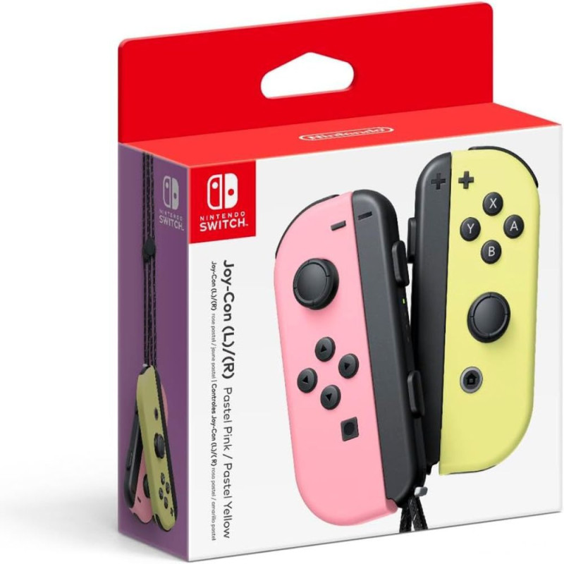 MANETTES SWITCH JOY-CON ROSE ET JAUNE