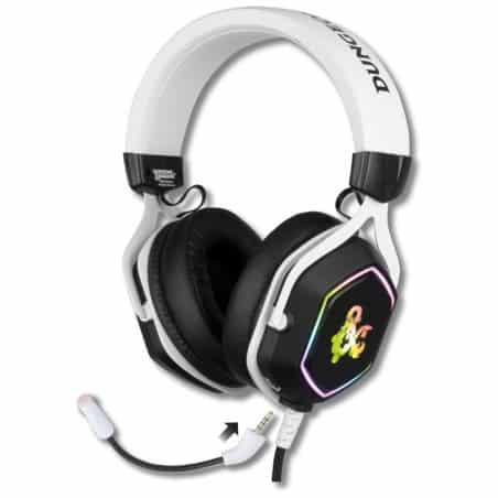 CASQUE GAMING DUNGEONS & DRAGONS RAINBOW D20 7.1 NOIR ET BLANC