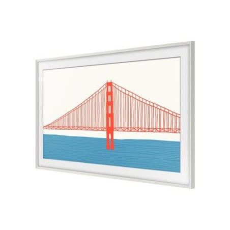 CADRE TV THE FRAME 55 2021 CHANFREIN BISEAUTE BLANC