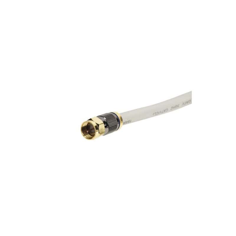 CABLE COAX RG6 QUAD SHIELD 3FT/0.9M GRIS
