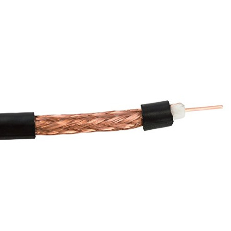 CABLE RG59U BLANC 20AWF-BC95%-BC BRAID COAXIAL