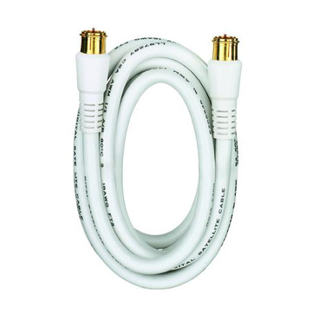 CABLE COAXI RG6 12/3.6M BLANC
