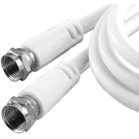 CABLE COAX RG6 1.8M/6FT BLANC