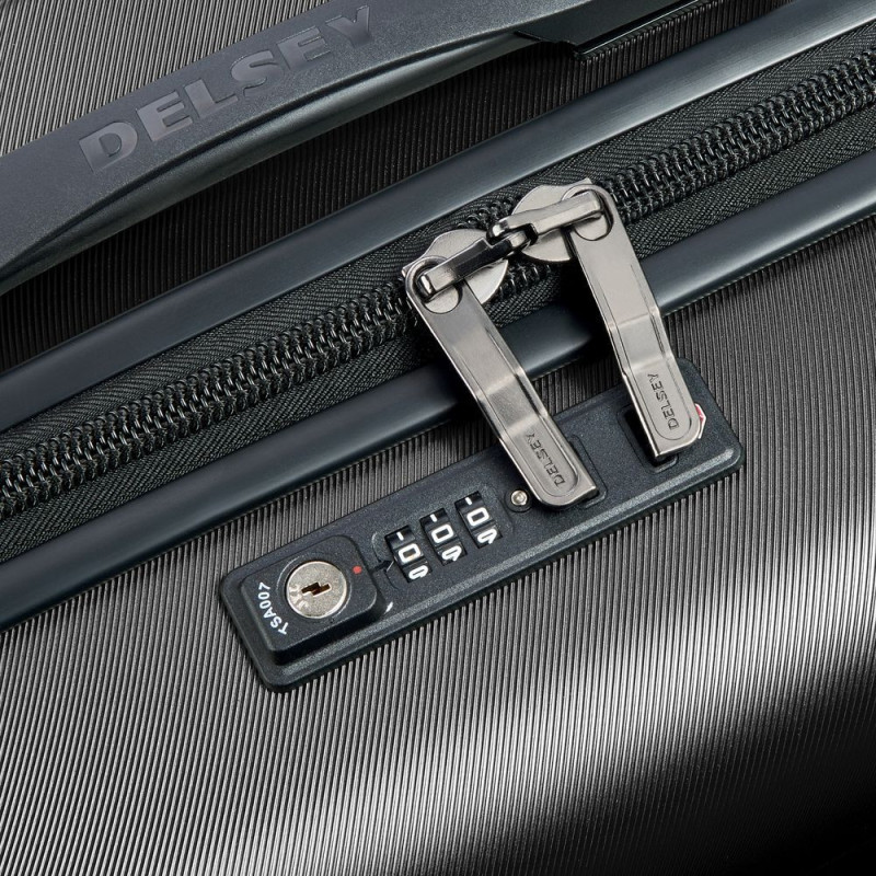 VALISE TROLLEY COMETE + 4DR 77CM NOIR