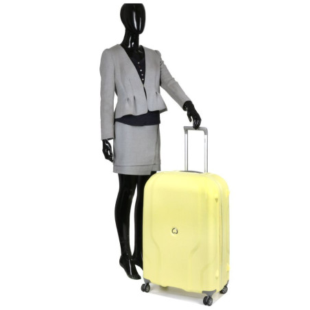 VALISE CLAVEL EXT 4R ECO 76 CM JAUNE PALE