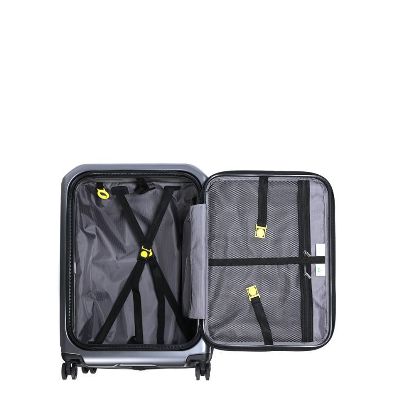 VALISE TROLLEY SECURITIME 66 CM ZIP EXT ANTHRACITE
