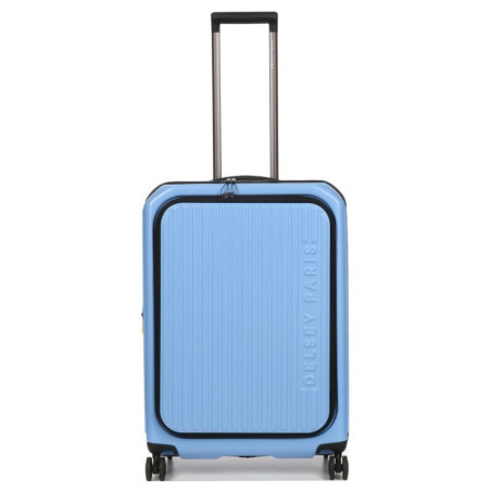 VALISE TROLLEY SECURITIME 66 CM ZIP EXT BLEU LAVANDE