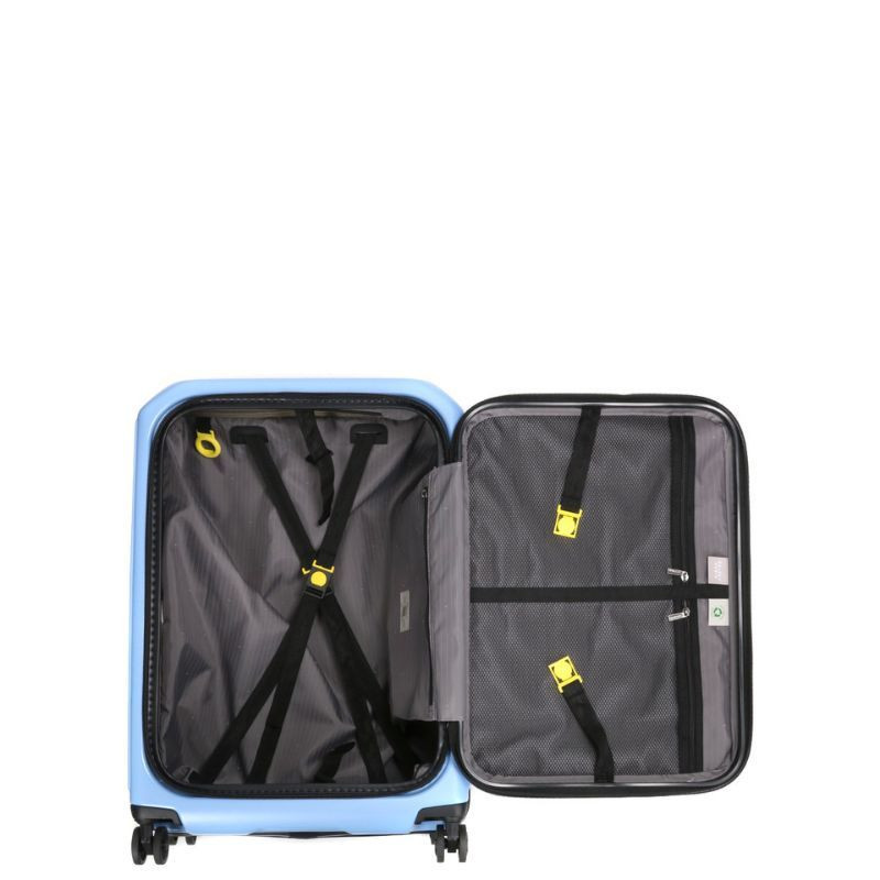 VALISE TROLLEY SECURITIME 66 CM ZIP EXT BLEU LAVANDE