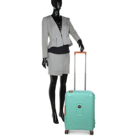 VALISE CABINE MONCEY SLIM 55 CM ECO VERT AMANDE