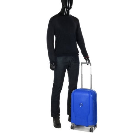 VALISE CABINE CLAVEL 55 CM EXT 4R ECO BLEU KLEIN