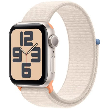 APPLE WATCH SE GPS 40MM  BRACELET BOUCLE ET BOITIER ALU LUMIERE STELLAIRE