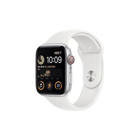 APPLE WATCH SE GPS + CELLULAR GEN2 44 MM SILVER ALU SPORT BLANC