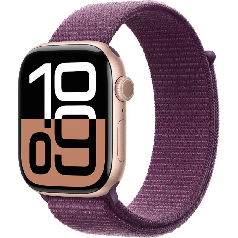 APPLE WATCH SERIES 10 GPS + CELL 46 MM ALU OR ROSE BRACELET PRUNE