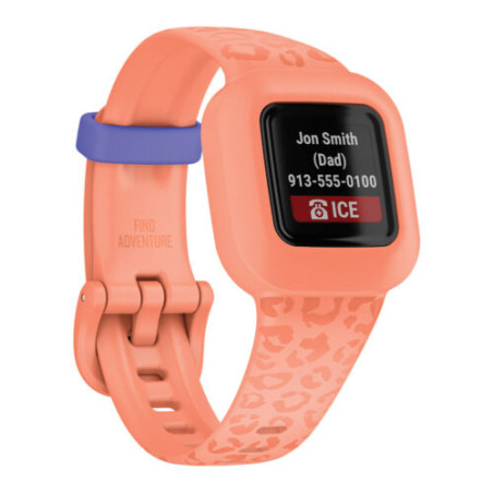 MONTRE ENFANT CONNECTEE VIVOFIT JR 3 FITNESS LEOPARD PECHE