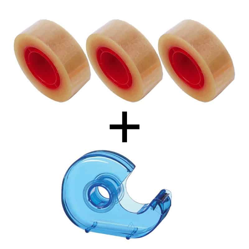 LOT DE 3 RUBANS ADHESIFS APLI + DEVIDOIR