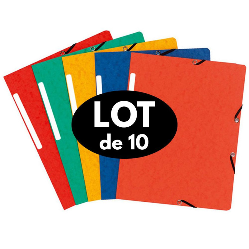 LOT DE 10 CHEMISES CARTONNEES AVEC ETIQUETTE 350G
