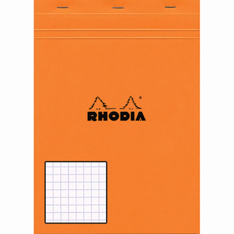 BLOC ORANGE A4 N°18 160 PAGES 5X5 NON PERFORES