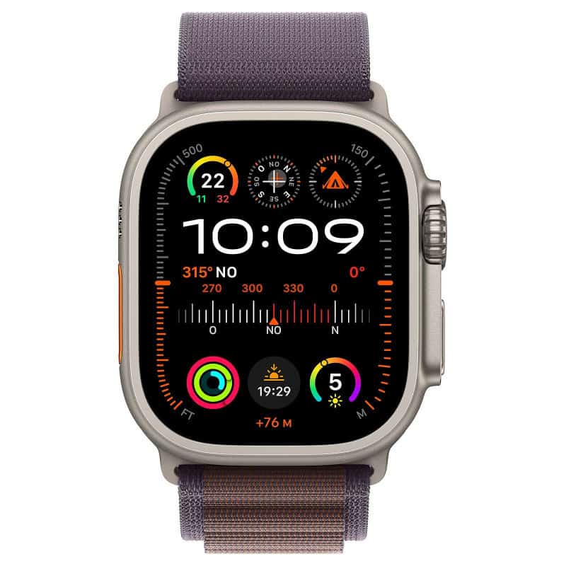 APPLE WATCH ULTRA 2 GPS + CELLULAR INDIGO ALPINE LOOP M 49MM TITANE