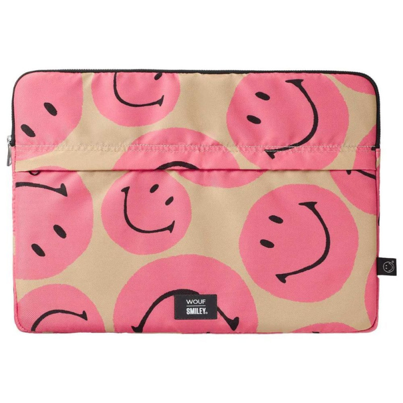 HOUSSE ORDINATEUR PORTABLE 15 & 16 SMILEY ROSE