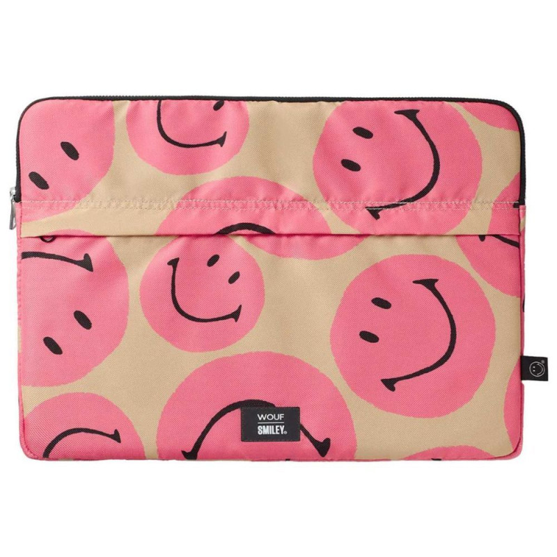 HOUSSE ORDINATEUR PORTABLE 15 & 16 SMILEY ROSE