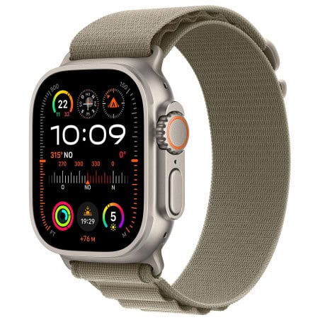 APPLE WATCH ULTRA 2 GPS + CELLULAR 49MM OLIVE ALPINE M LOOP AND TITAN