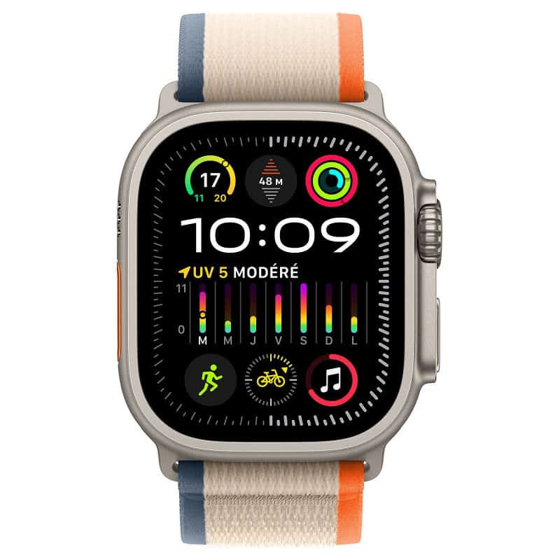 APPLE WATCH ULTRA 2 GPS + CELLULAR BEIGE TRAIL LOOP 49 MM S/M TITANIUM ORANGE