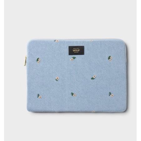 POCHETTE LARGE DENIM 26 CM INES