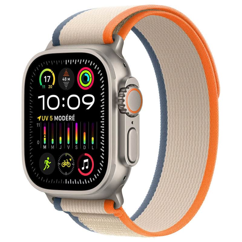 APPLE WATCH ULTRA 2 GPS + CELLULAR BEIGE TRAIL LOOP 49 MM M/L TITANIUM ORANGE
