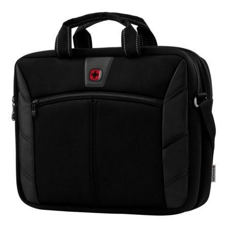 SACOCHE PC PORTABLE SHERPA 16 SLIM 2 COMPARTIMENTS NOIR