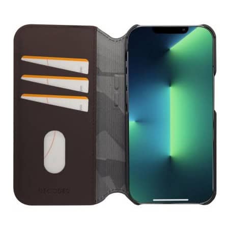 ETUI PORTEFEUILLE MAGSAFE POUR IPHONE 14 PLUS CUIR MARRON