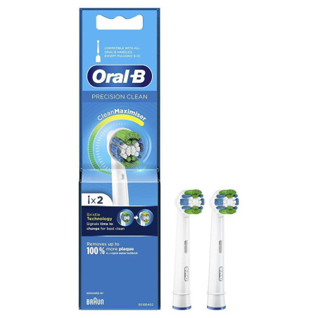 TETES DE BROSSE ORAL B PRECISION CLEAN MAX X2