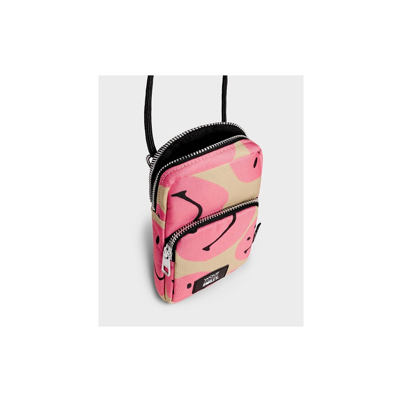 HOUSSE A BANDOULIERE POUR TELEPHONE SMILEY PINK