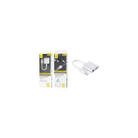 ADAPTATEUR LIGHTNING VERS JACK 3.5MM 12 CM BLANC