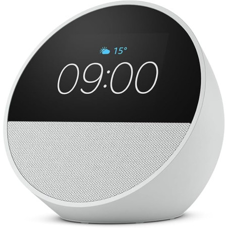 ECHO SPOT 2024 CONNECTED ALARM CLOCK WITH ALEXA WHITE