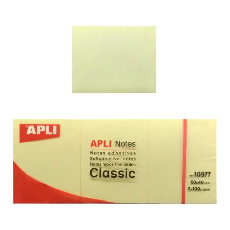 SET OF 3 MINI-PADS 100 RECTANGULAR REPOSITIONABLE NOTES