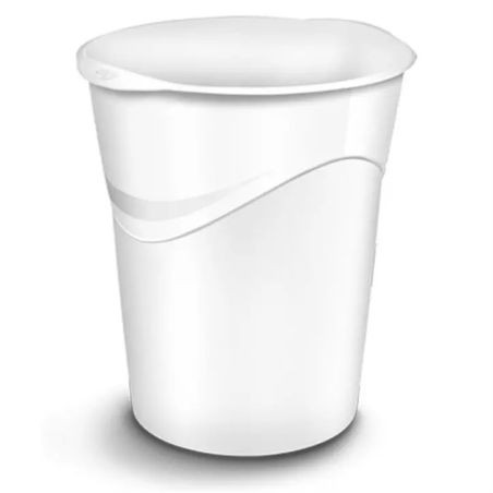 CORBEILLE A PAPIER 30X33 CM GLOSS BLANC ARCTIQUE