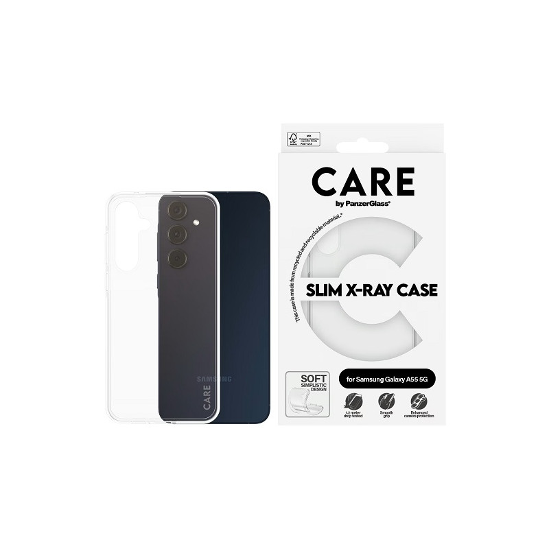 COQUE SOUPLE X-RAY POUR GALAXY A55 5G CARE TRANSPARENT
