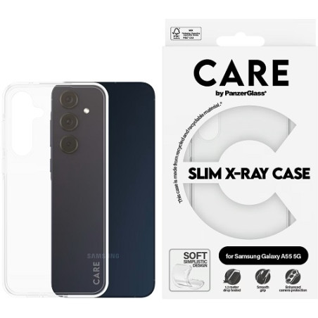 COQUE SOUPLE X-RAY POUR GALAXY A55 5G CARE TRANSPARENT
