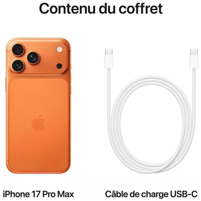 SMARTPHONE IPHONE 17 PRO MAX 512 GO ORANGE COSMIQUE