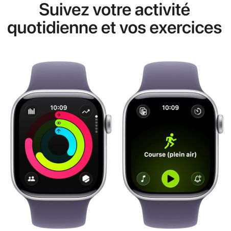APPLE WATCH SERIES 11 GPS 46MM S/M SPORT ARGENT BRUME VIOLETTE