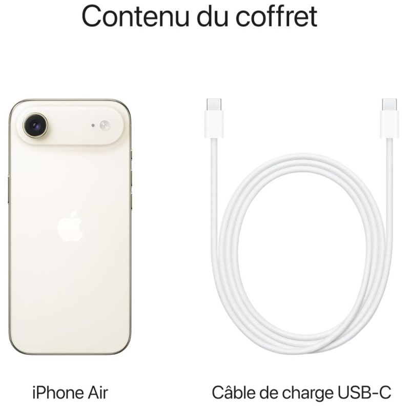 SMARTPHONE IPHONE AIR 256 GO OR BLANC