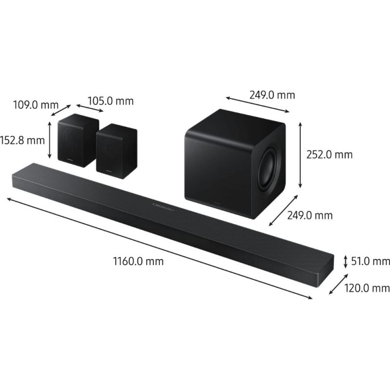 BARRE DE SON Q SERIES HW-QS760F 5.1.2 CH DOLBY ATMOS NOIR