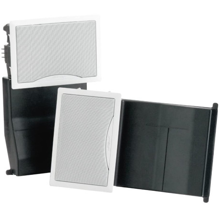 PAIRE ENCEINTES 191 ETAGERES ENCASTRABLES BLANCHE