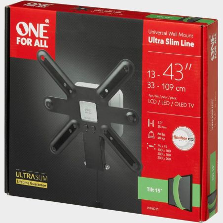 SUPPORT ULTRA SLIM INCLINABLE/TILT 15°/13-43/33-109 CM