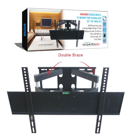 SUPPORT TV DOUBLE SUPPORT AVEC INCLINAISON 32-70